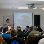 Jacqueline M. Stash, assistant director of MSETC workforce training, explains the variety of careers within the gas industry – many of them related to Penn College majors. Jacqueline M. Stash, assistant director of MSETC workforce training, explains the variety of careers within the gas industry – many of them related to Penn College majors.