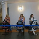 Massage therapists ease the tension of final exams. Massage therapists ease the tension of final exams.