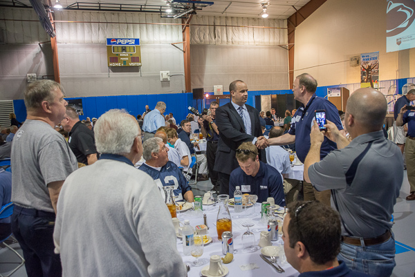 The blue-and-white faithful were among the guests for Tuesday's meet-and-greet.