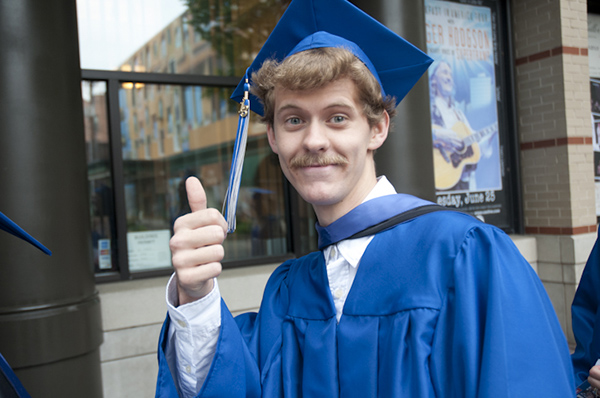 Brian M. Guinter, graduating with an associate degree in early childhood education.