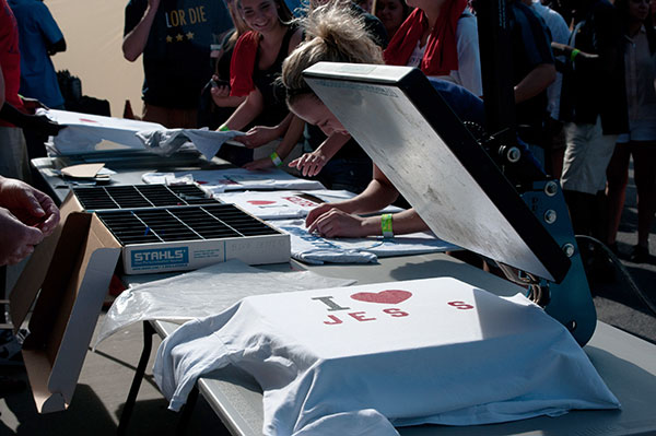 Students design their own T-shirts.