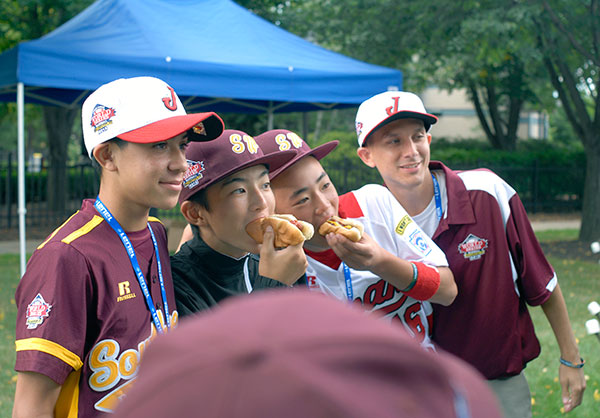 After swapping caps, new friends on the Japan and Southwest regional teams