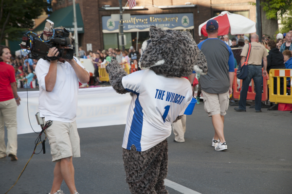 The Wildcat gets attention from a WNEP videographer …