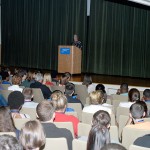 Predicting a "life-changing week" ahead, President Davie Jane Gilmour welcomes teenage entrepreneurs to Penn College.