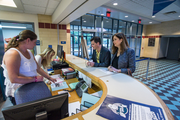 Check-in at the Campus Center