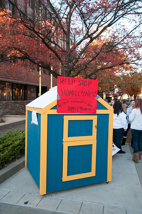 Donation bin calls attention to a seldom-seen community problem.