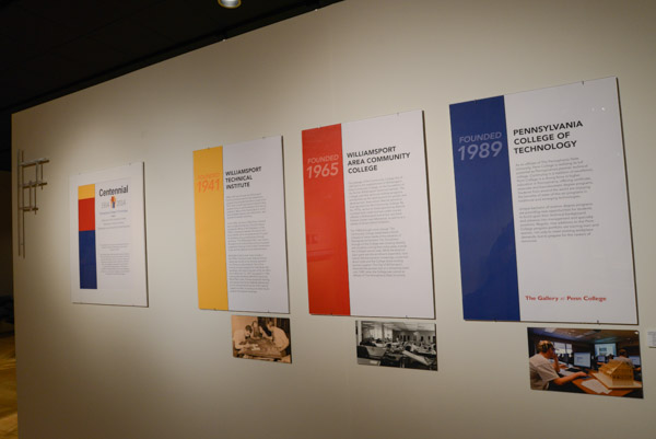 Drafting and construction/design photos from Williamsport Technical Institute, Williamsport Area Community College and Penn College provide an appropriate link between the gallery exhibit and the institution's 2014 centennial observance.