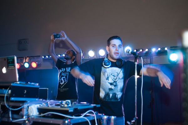 Scratch and Bang provides musical entertainment.