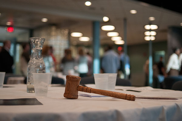 The Student Government Association gavel silently awaits its big moment ... 