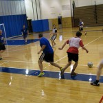 Action on the Bardo Gym sideline