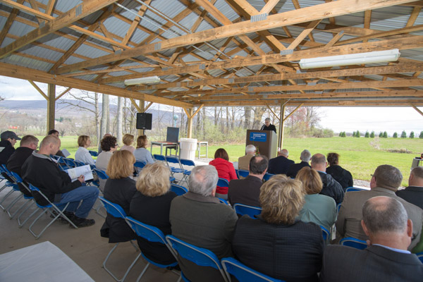 Penn College President Davie Jane Gilmour addresses the dedication audience.