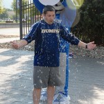 ... and is handily doused by a Wildcat Waterfall.