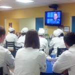 Baking and pastry arts students traveled to York Technical Institute to meet YTI instructor and Food Network winner Chef Joseph Cumm, including watching his television appearance.