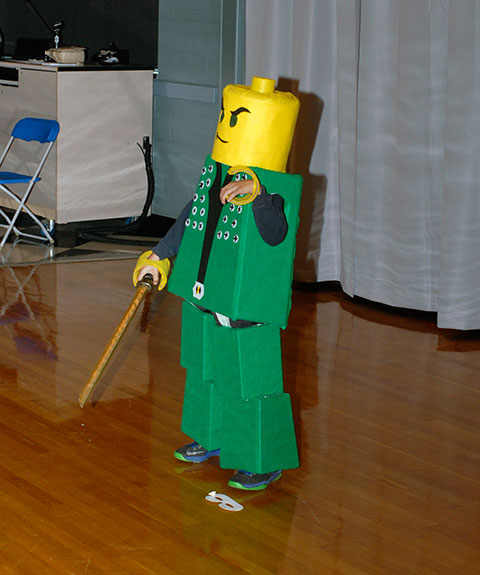 Cassidy Patrick Lutz, as Lloyd Garmadon from Lego Ninjago, took second prize in the children's cosplay event.