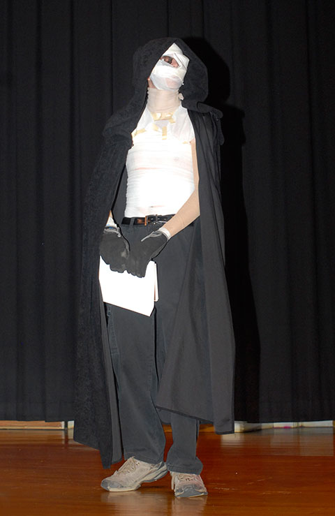 Third-place cosplay honors went to Cody Emery, dressed as The Oracle from 