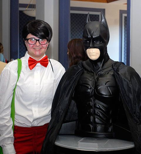 Montoursville Area High School student Sarah Peterson won a Batman-themed cooler filled with Pepsi products (Caped Crusader included).