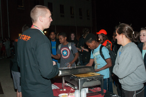 It's not a party without food, and Wednesday's menu didn't scare anyone away.
