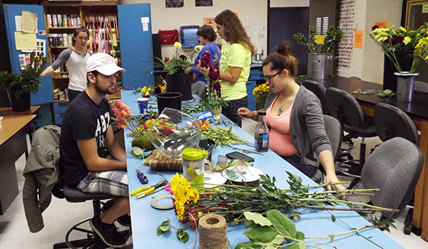 The ESC floral design lab attracts artistic attention.