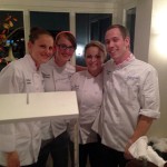 Tickled pink to help raise money and breast-cancer awareness are, from left, Rachel C. Bryant, Wellsboro; Autumn E. MacInnis, Trout Run; Marci L. Cohen, Clarks Summit; and Jonathan T. Hall, Williamsport.