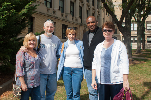 This group of friends gathered together again to attend the WACC Reunion. From left, Julie Hoot (’85 accounting) from Hughesville; Steve Adamcik (’85 accounting) from Alexandria, Virginia; Peggy Yurcho (’85 dental hygiene) from Pipersville; Alfred Mason (’84 computer science) from Orlando, Florida; and Laura Kinney (’85 accounting) from Sterling, Virginia. 