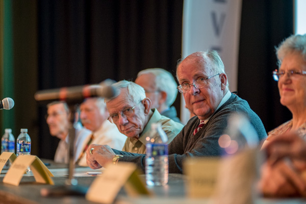 Chalmer Van Horn and Dale A. Metzker (center) are exemplary of the experience represented on the WACC panel – a legacy of lives touched and loyal service to the institution.