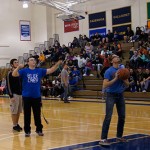 Students participate in the "Fan Knockout."