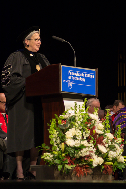 Davie Jane Gilmour presides over the final commencement ceremony of a busy Centennial year.