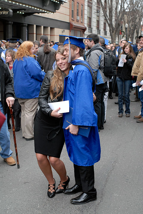 A heartfelt moment in the heart of the crowd