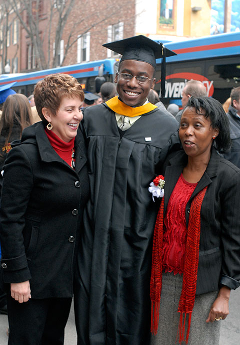 Happiness reigns during the postgraduate reunion of new alumni and their supporters.