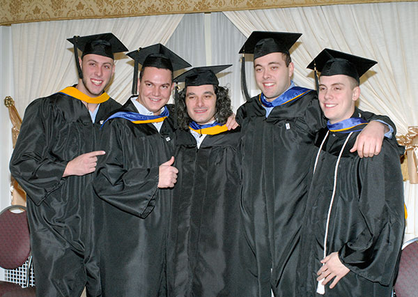 A group of transfer students from Hudson Valley (New York) Community College, a mix of HVAC and building automation technology majors, savors the moment.