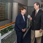Following the premiere, the ACC Auditorium hallways were used for on-camera interviews with key contributors and commentators including Veronica M. Muzic, a former vice president of academic affairs/provost and English faculty member, who was questioned by  Brad L. Nason, associate professor of mass communications and an award-winning contributor to WVIA's National Public Radio arm.