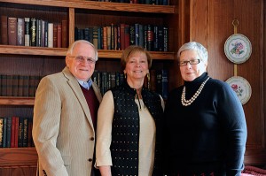From left: Scholarship donors Daniel R. and Suzie Hawbaker with Penn College President Davie Jane Gilmour. (Photo by Fred Gilmour, alumnus/retired faculty member)