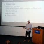 Several "cloud"-based systems for information backup are assessed by Adam T. Check.