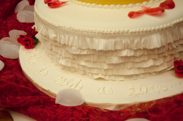 The lyrics “Tale as old as time …” spur Felton's decorative creativity.