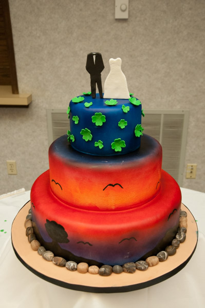 “Lucky” by Jason Mraz provides the soundtrack for an air-brushed and hand-painted cake by Liliana M. Strunk, of Avis.