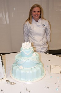 Sarah B. Fiedler, of Lock Haven, received the People’s Choice Award at Penn College’s 2015 wedding cake competition. Her cake was inspired by the song “So This is Love” from Disney’s 1950 adaptation of “Cinderella.”