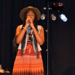 Peforming Sam Smith's "Stay With Me" is Gwendolyn A. Ntim, a pre-nursing major from Yonkers, New York.