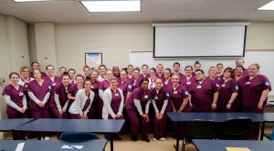 A group of Penn College practical nursing students, along with their faculty, recently raised $300 for the Wounded Warrior Project by hosting a dress-down day.