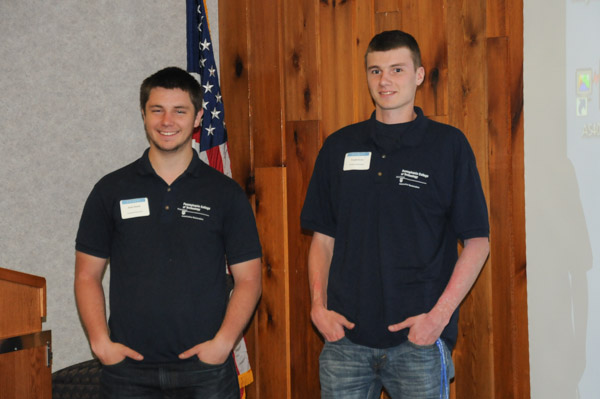 Automotive restoration technology students Sean M. Hunter (left), of Livingston, New Jersey, and Joseph M. Kretz, of Plymouth, New Hampshire, are among student presenters for the reunion.