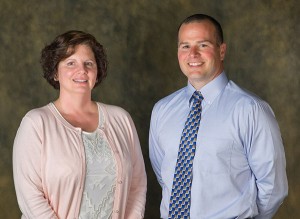 Excellence in Academic Advising Award winners are Margaret M. Faust, assistant professor of nursing programs, and Michael P. Covone, associate professor of applied health studies.