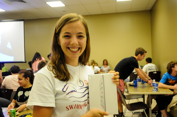 ... where Rebekah L. Caretti, a dental hygiene: health policy and administration major from Weedville, won the grand prize of an iPad Mini.