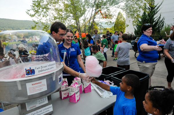 Connections Links Kyle D. Bomboy, of Unityville, and Chelsey M. Carnrike, of Muncy, dole out a sweet favorite.