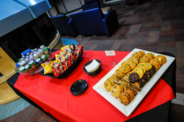 Refreshments fuel the indoor