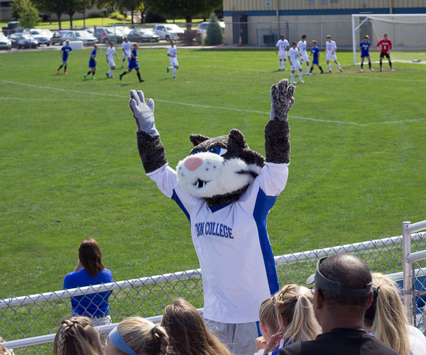 ... and fires up the crowd.