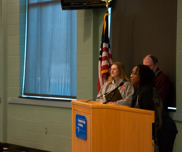 The group hears from Vanessa Hunter, president of the Beloved Community Council ...