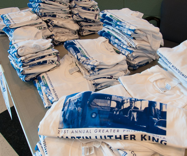 Commemmorative T-shirts await civic-minded participants.<br />