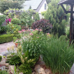 Entering the bonsai area of Carl and Jessica Bower's garden