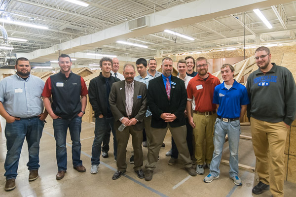 Faculty, students and alumni prepare to enlighten visitors to the School of Construction & Design Technologies.