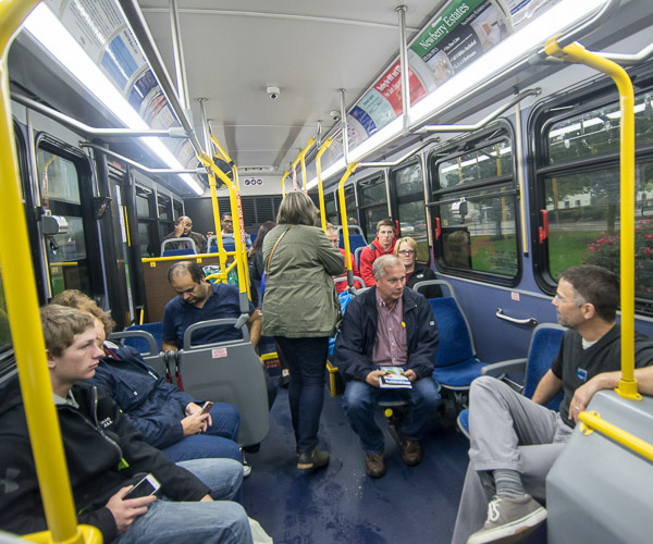 River Valley Transit buses shuttled guests across campus, as well as to the Lumley Aviation Center and the Schneebeli Earth Science Center.