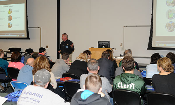 Majors within the School of Transportation & Natural Resources Technologies, spread among three campuses, are outlined by Brett R. Reasner in a packed